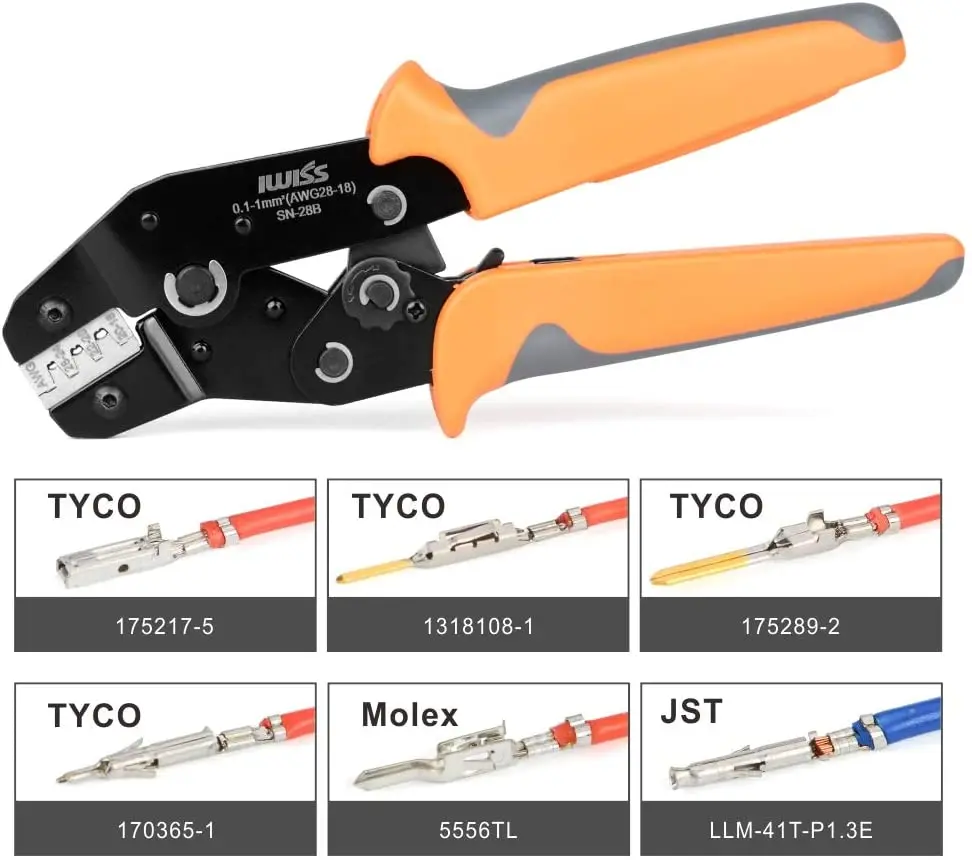 IWISS Φ обжимной инструмент 0 1 мм² SN 28B Dupont Pins для разъема 2 54 мм 3 96 KF2510|tool crimp|crimper