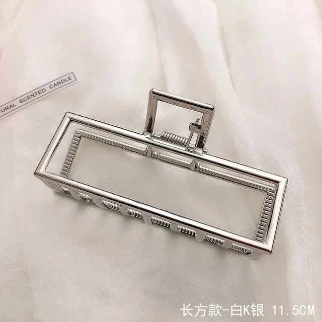 Ruoshui Woman Novelty Irregular Hairpins Punk Style Metal Silver Hair Claws Barrettes Women Hair Accessories Hair Clips Hairgrip style 9