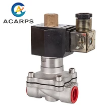 Нержавеющая сталь 1/" 12 В соленоидный воздушный клапан 220 В нормально открытый