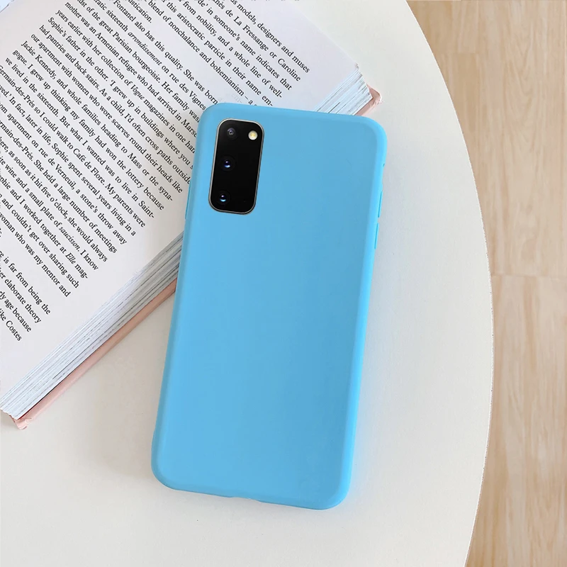 Luxury Matte Silicone Phone Case For Samsung Galaxy A12 A32 A52 A72 5G S22 S21 Ultra Plus S20 FE Note 10 Lite Solid Color Cover cheap galaxy s22+ case