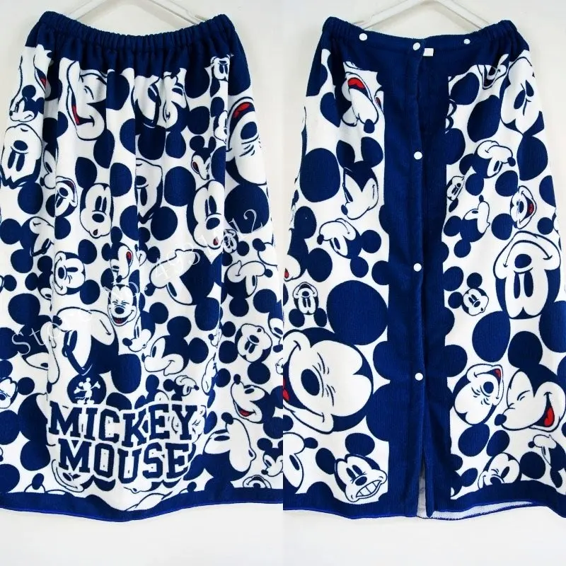 Disney Brown Mickey Minnie Mouse Swimming Bath Skirt Beach Towel Boy Girl Large Bath Towel Soft Breathable Adult Children
