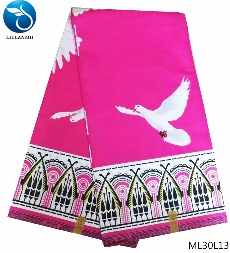 LIULANZHI африканская восковая ткань s Новое поступление розовая настоящая вощеная ткань Анкара для платья 6 ярдов хлопок батик ткань ML30L11-ML30L28