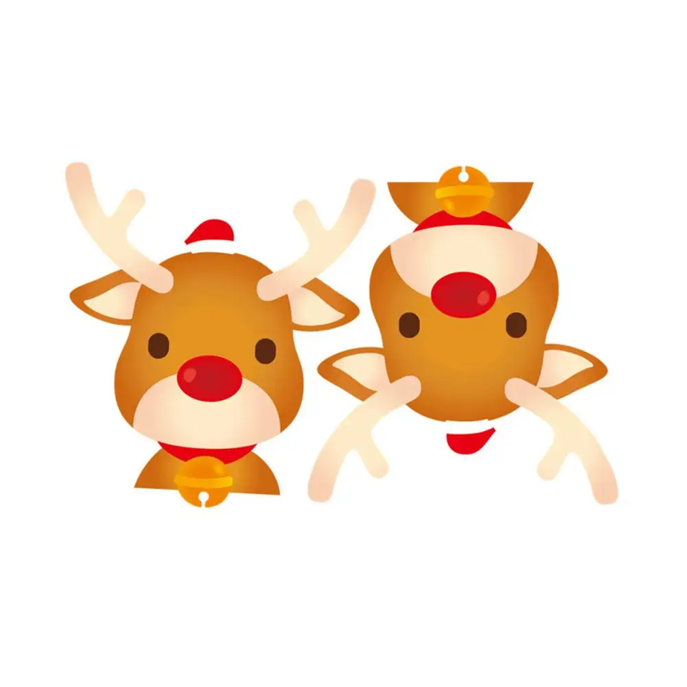

2020 Cute Elk Christmas Wall Sticker Window Glass Festival Decal Santa Claus Mural Art New Year Christmas Decoration