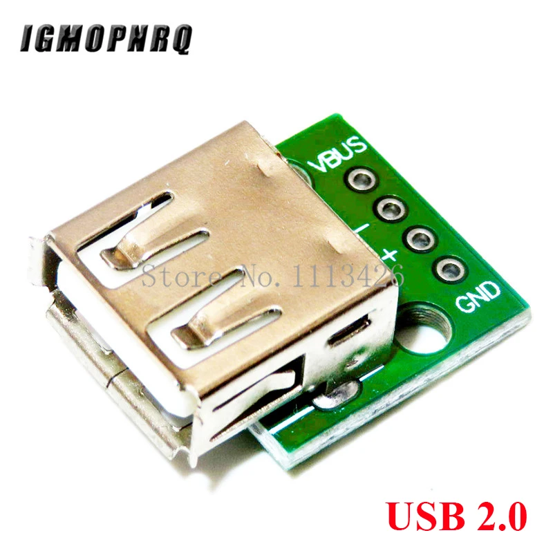 5 шт. Micro Mini USB A папа USB 2,0 3,0 A мама USB B разъем интерфейс до 2,54 мм DIP PCB конвертер адаптер коммутационная плата - Color: USB 2.0