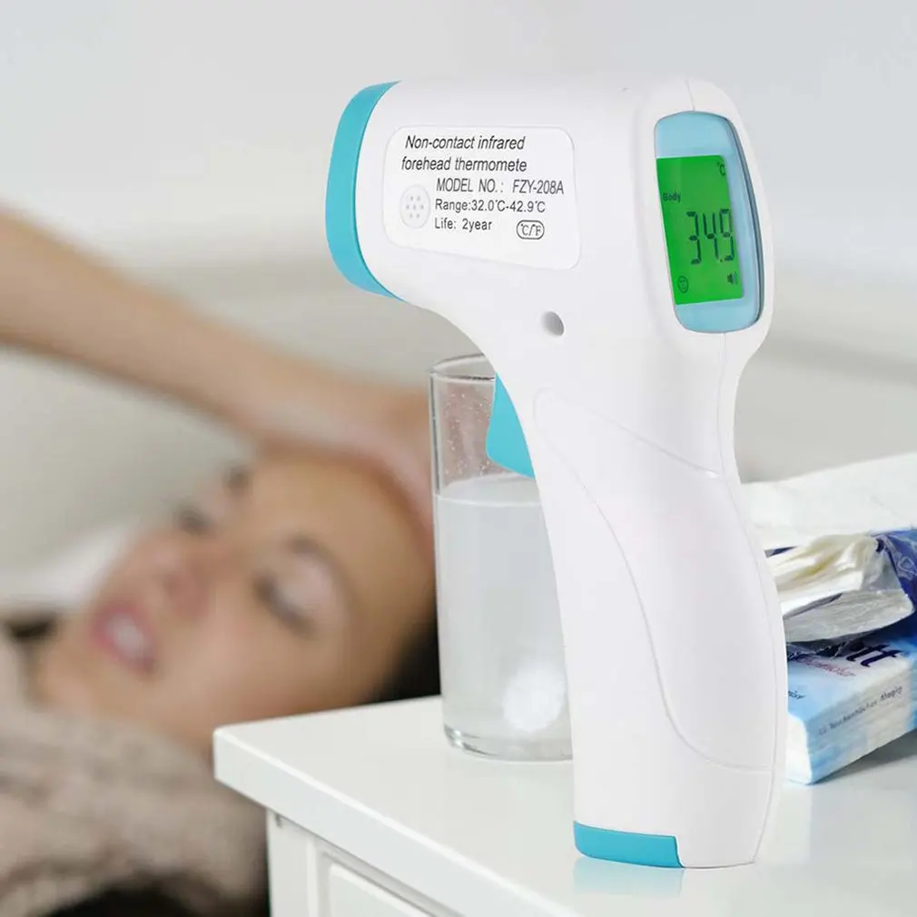 Termómetro Digital infrarrojo sin contacto, pistola de medición de temperatura de la frente, termómetro de alta precisión, envío gratis