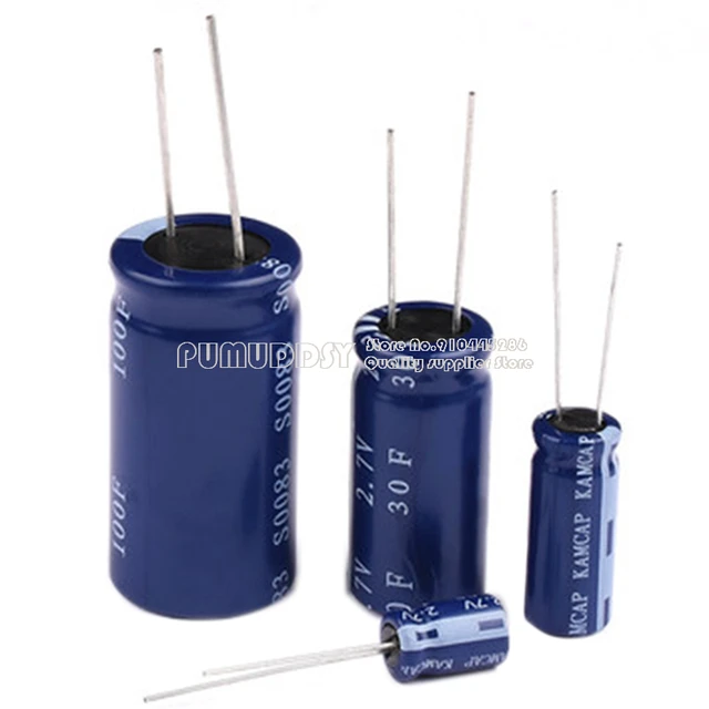 2PCS super capacitor farad capacitor 2.7V 2F 3.3F 4F 4.7F 5F 6F 7F 8F 10F  15F 20F 25F 30F 60F