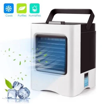 

Mini Air Conditioning Fan USB Charging Water Cooling Fan Mini Space Cooler Folding Handle Fan Air Cooler