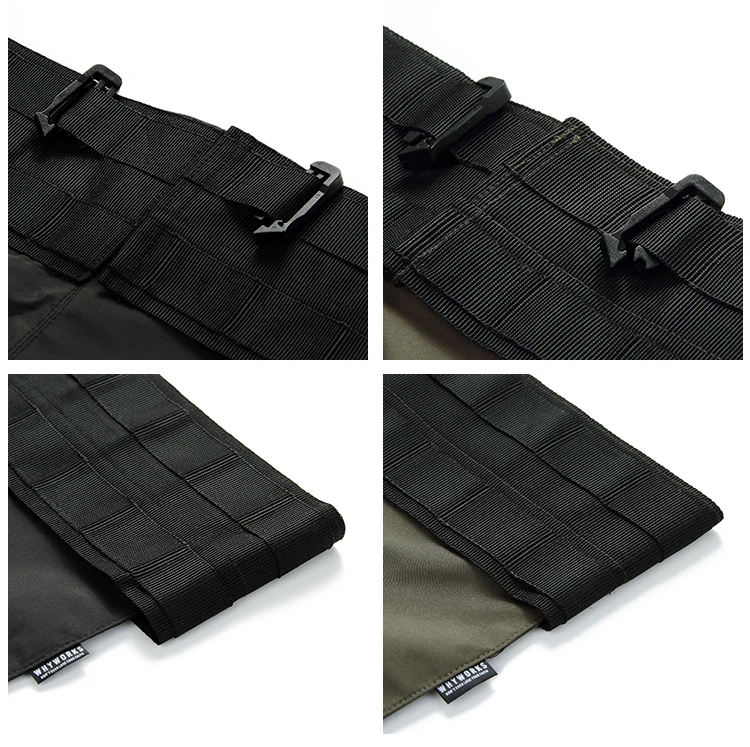 Whyworks 21ss tooling half apron molle webbing ykk zipper pocket techwear accessories ninjawear