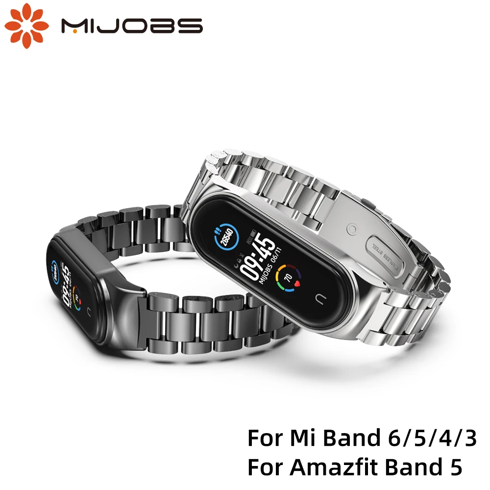 

For Mi Band 5 6 Strap Global Metal Bracelet for Xiaomi Miband 4 3 NFC Wristband for Mi Band 6 Pulseira Bracelet Amazfit Band 5