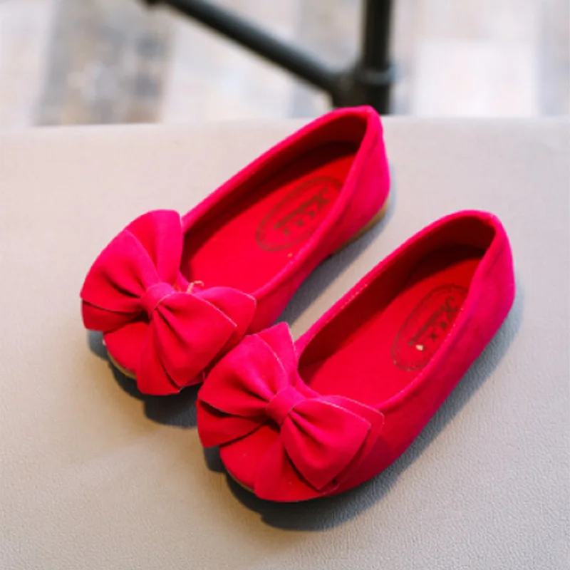 Imcute/Обувь для маленьких девочек; обувь принцессы с милым бантом для маленьких девочек; вечерние туфли для маленьких девочек - Цвет: Красный