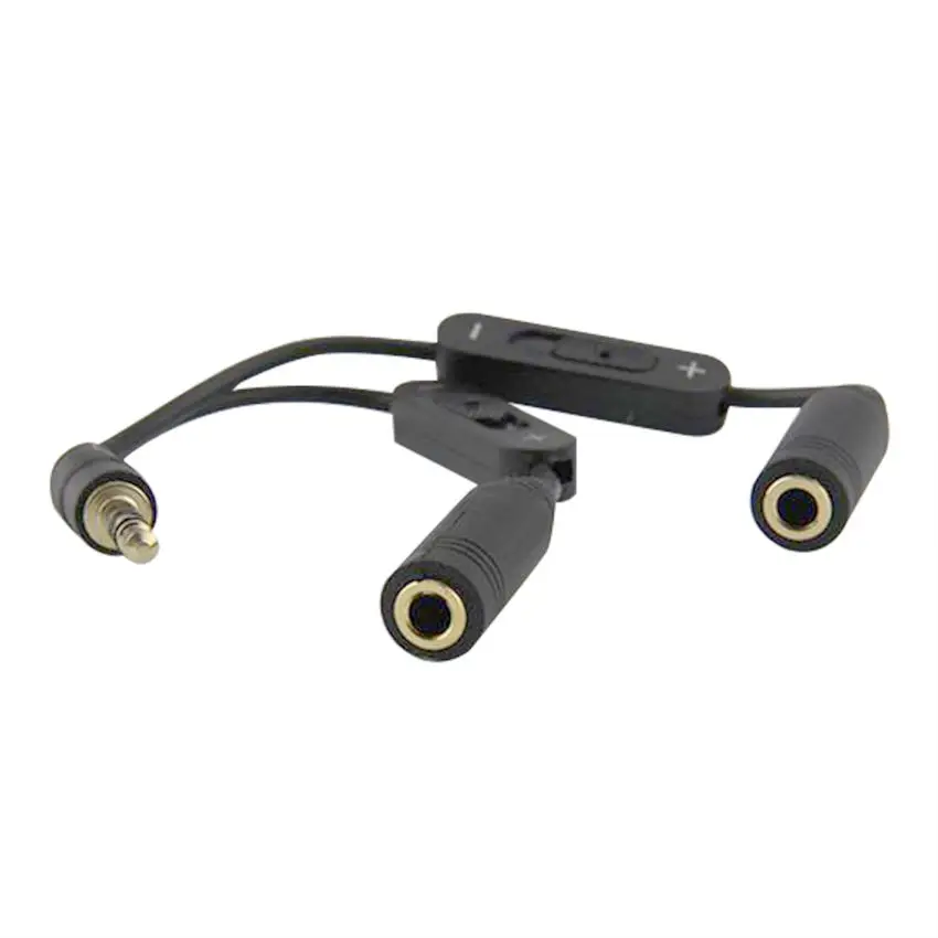 3 5 jack Splitter Male to 2 Female Jack 3 5mm Stereo Audio Cable Y Splitter Adapter Volume Control Headphone Phone AUX Cable