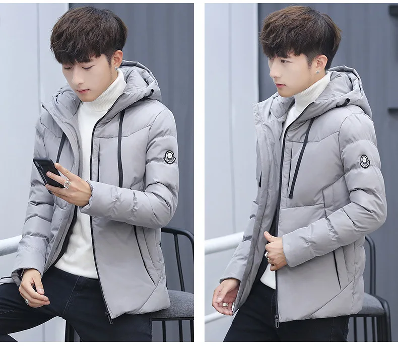 Cotton-padded Clothes MEN'S Coat Winter New Style down Jacket Cotton-padded Clothes Korean-style Handsome Thick Cotton-padd