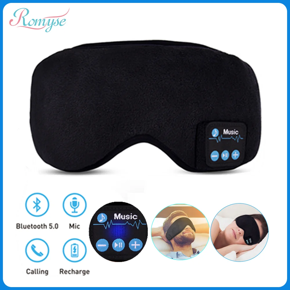 

Bluetooth Eyemask Sleep Mask Rechargeable Headphone Calling Washable Eyepatch Travel Office Home Sleeping Eye Mask