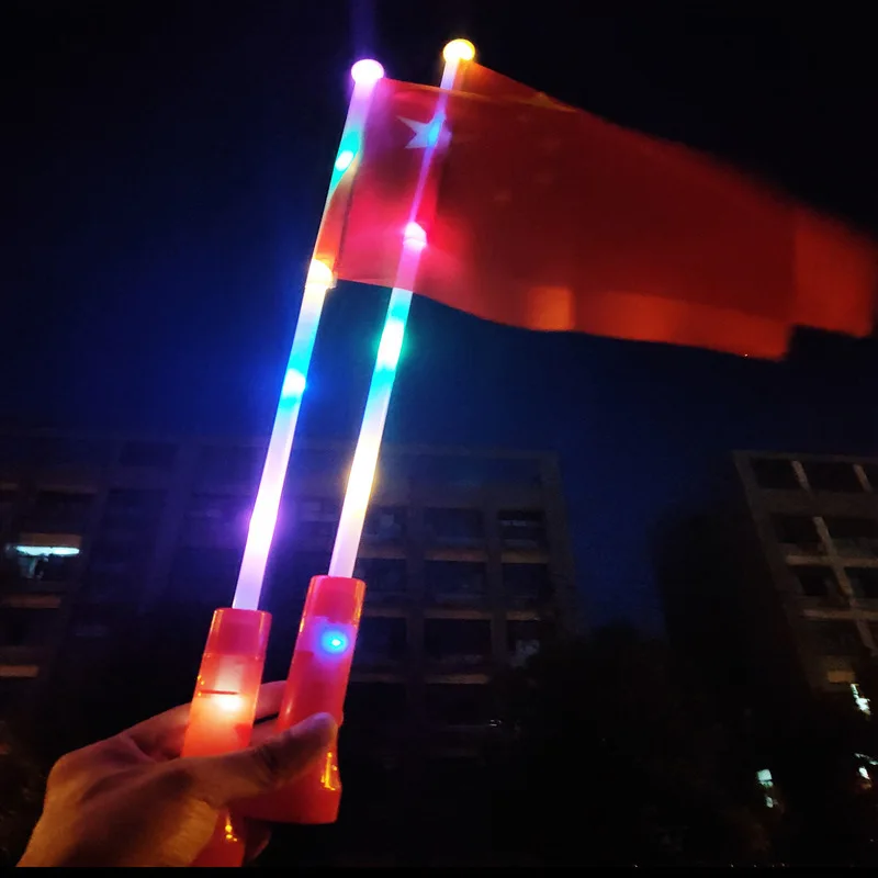 

Manufacturer's Explosion of National Day Hand-Cranked Luminous Flag led8 Five-Pointed star Cheering Scenic Activities Decoration
