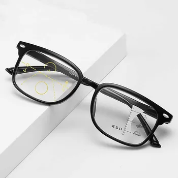 

2019 Anti-blue Multi-focus Reading Glasses Near-progressive Multifocal Men Women Prescription Eyeglasses Classical Brand Design
