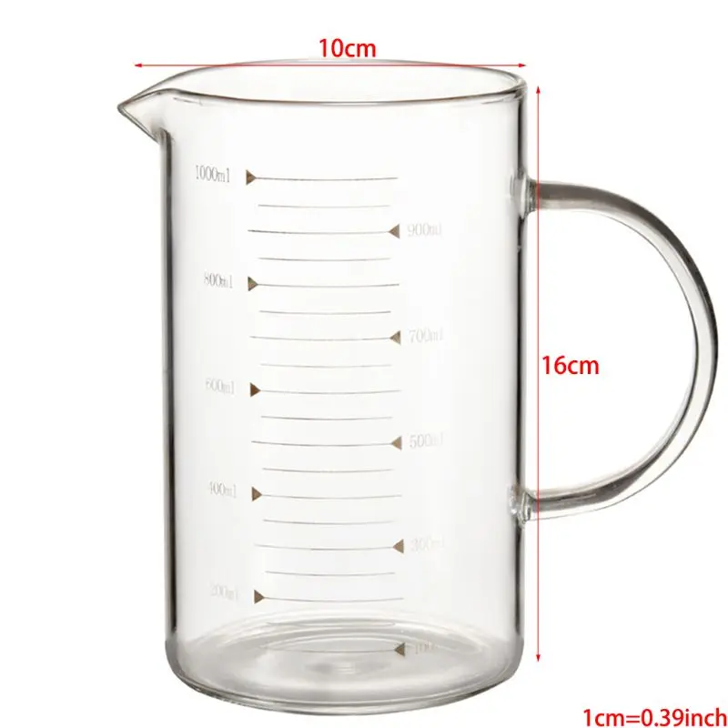 Мерный стакан из боросиликатного стекла ясный молочный стакан со шкалой для выпечки