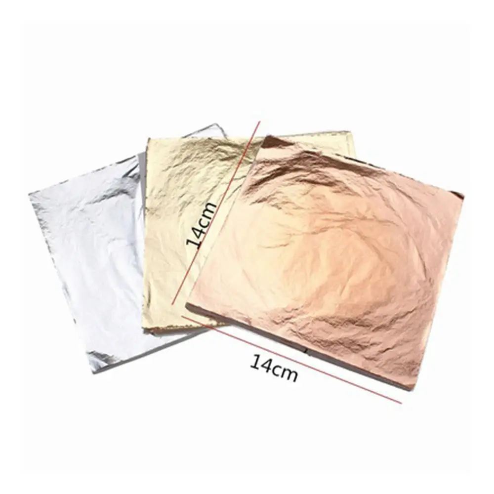 Золотые серебряные медные листы бумага из фольги позолота ремесло лист фольга