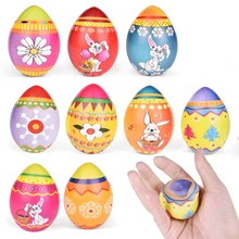 

2022 9 Pieces Of Foam Easter Eggs Fidget Toys Happy Easter Decorations Painted Diy Craft Children'S Toys