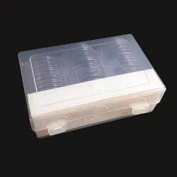 

Multifunction Coin Small Round Cases Transparent Plastic Capsule Holder Storage Box Set