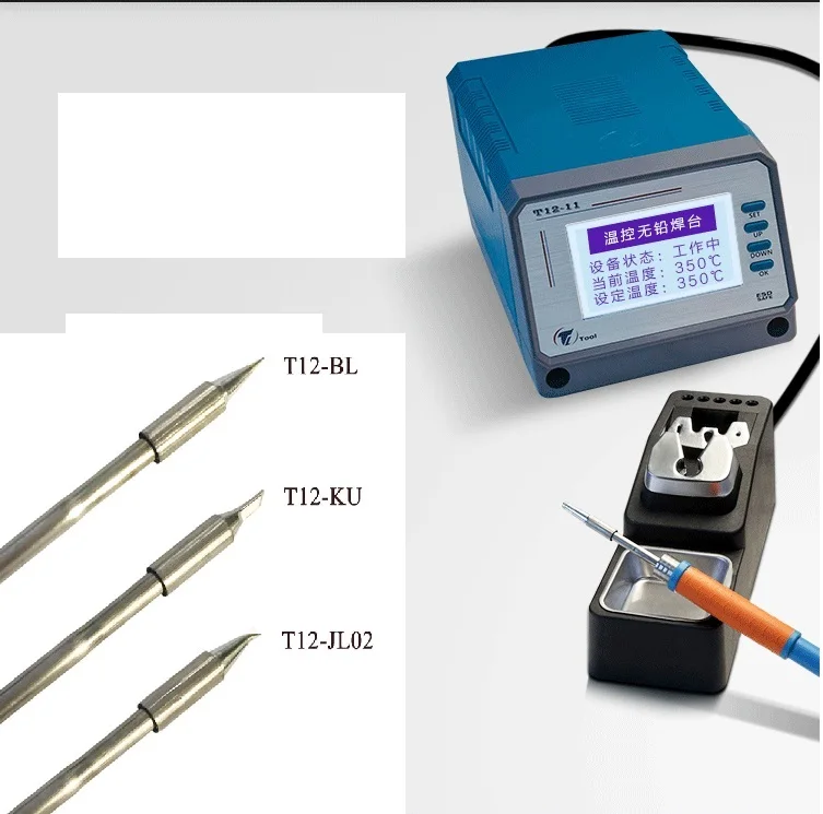 

Digital Soldering T12-11 Digital Lead free Soldering Station with Soldering Iron Tips Phone PCB Components Welding Repair Tools