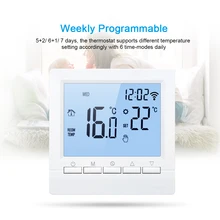 Wi-Fi умный термостат цифровой контроль температуры Лер приложение управление электрический подогрев пола термостат для дома школы офиса отеля