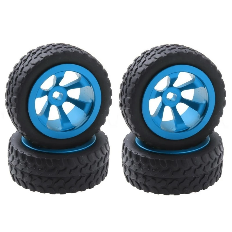 

4Pcs/Lot Metal + Rubber Tires & Wheels for WLtoys 1/28 RC Car K969 K989 K999 P929 4WD Short Course Drift Off Road Rally Replacem