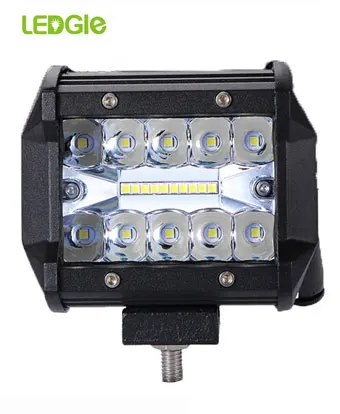 LEDGLE 2Pcs 60W LED Light Bar Spotlight 6000K Work Lights for Pickup Truck Jeep Boat UTV ATV Motorcycle Spot Flood Combo Beam