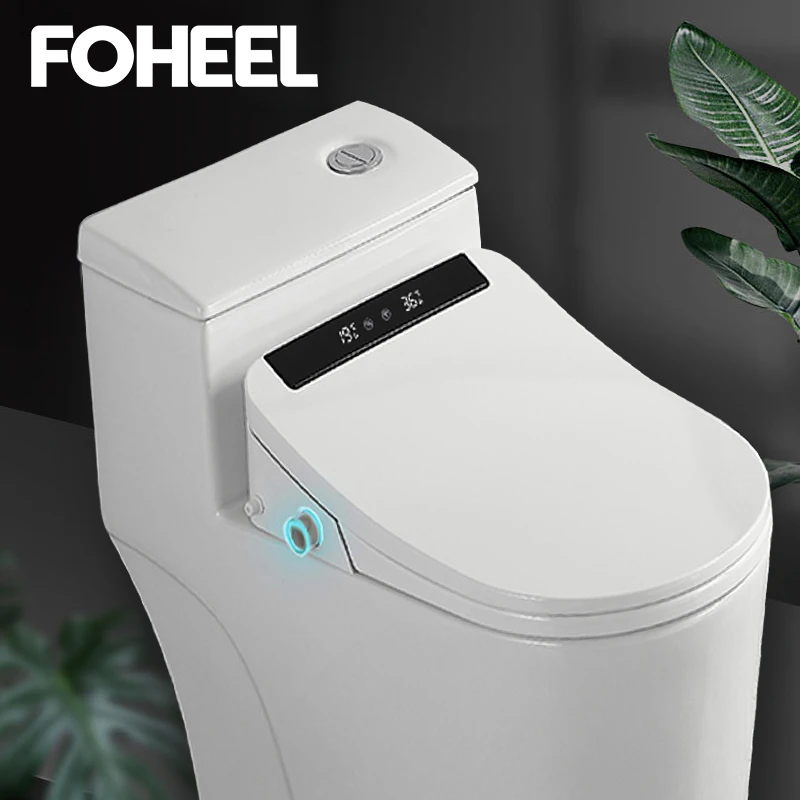 Foheel Knob Control Intelligent Toilet Seat Lcd Elongated Electric Bidet Smart Bidet Heating Seat Bidets Wc F3 5 Toilet Seats Aliexpress