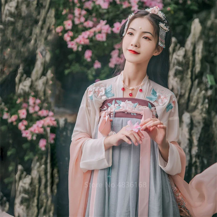 Платье для девочек в китайском стиле; платье феи для косплея сакуры; женское платье принцессы в народном стиле; элегантный благородный Древний китайский костюм