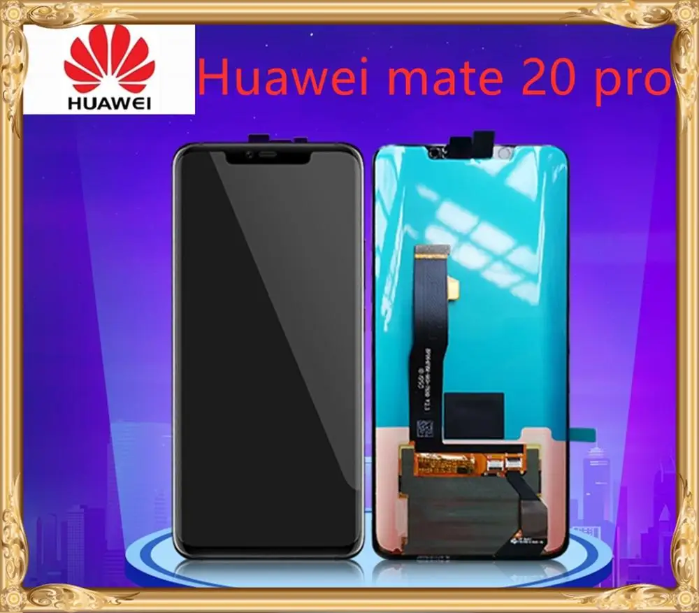 Оригинальный 6 39 ''дисплей с рамкой отпечатков пальцев Замена для Huawei Mate 20 Pro LCD