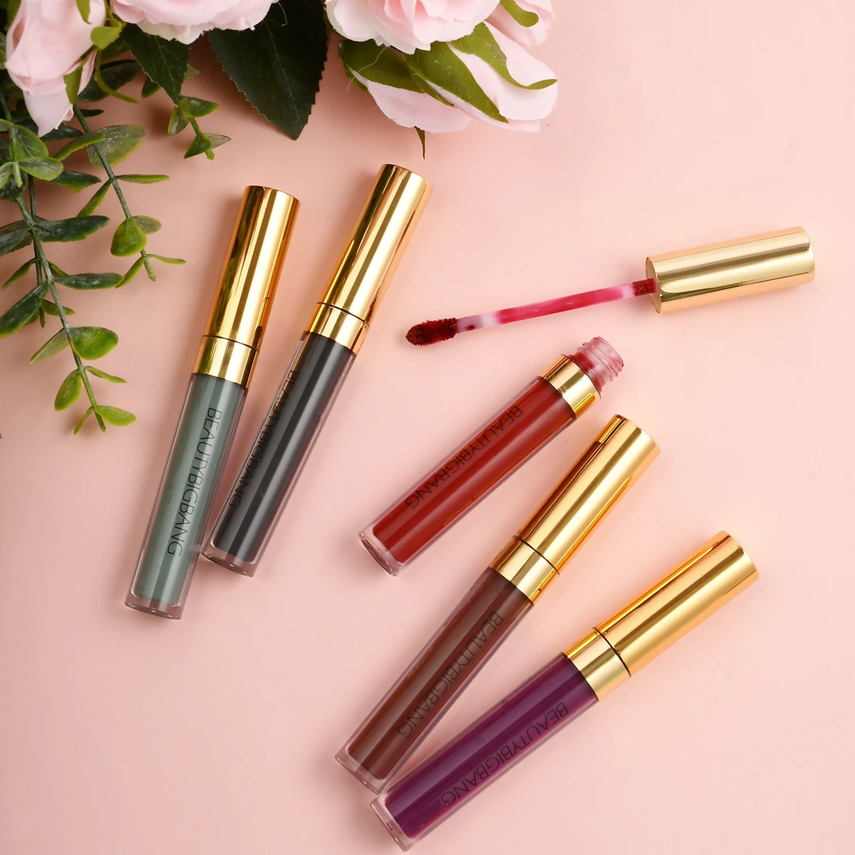 Beauty big bang жидкая губная помада для макияжа, сексуальные цвета, матовая губная помада, водостойкий стойкий блеск для губ, набор для губ