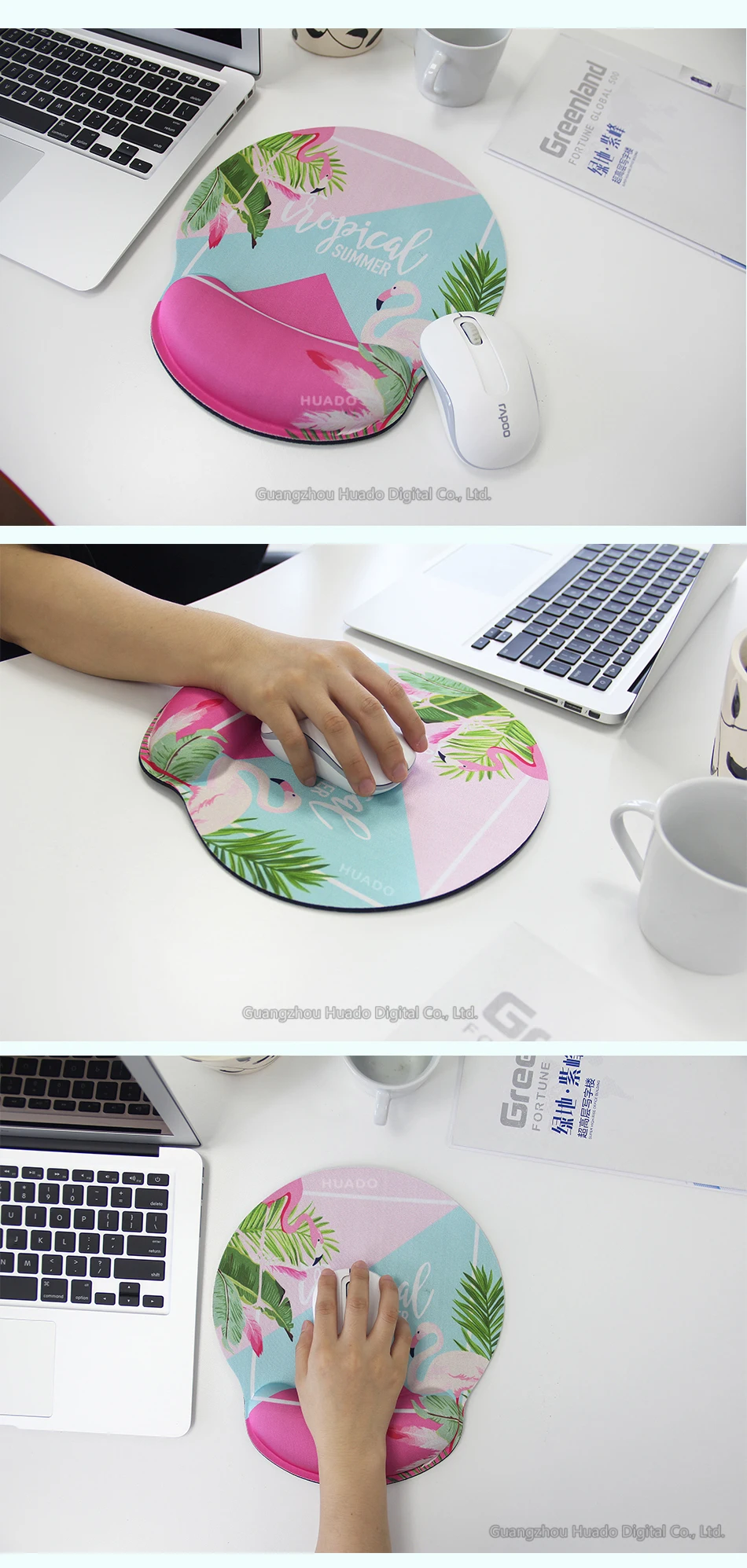 Коврик для мыши с подставкой для запястья, противоскользящий, утолщенный, мягкий, комфортный, для рук, коврик для мыши, для ноутбука, компьютера, геймера