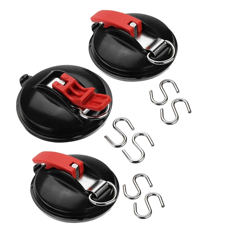 3Pcs Car Suction Cup Hook Strap Anchor Awning Folding Vacuum Camping for RV Camper Home Workshop | Автомобили и мотоциклы