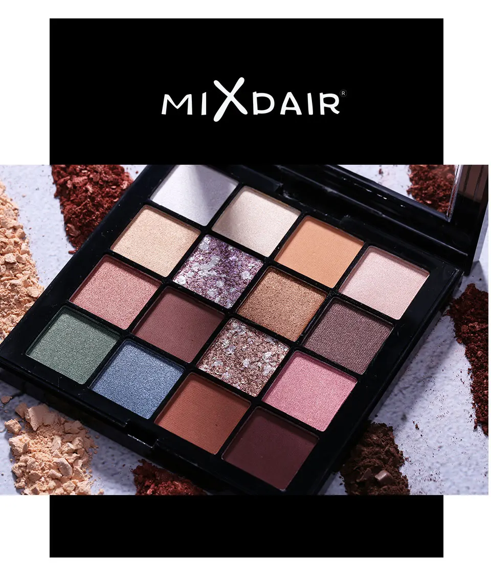MIXDAIR M1952 тени для век 16 цветов Палитра теней для век макияж пигменты водостойкие мерцающие блестящие матовые тени для век Косметика Красота