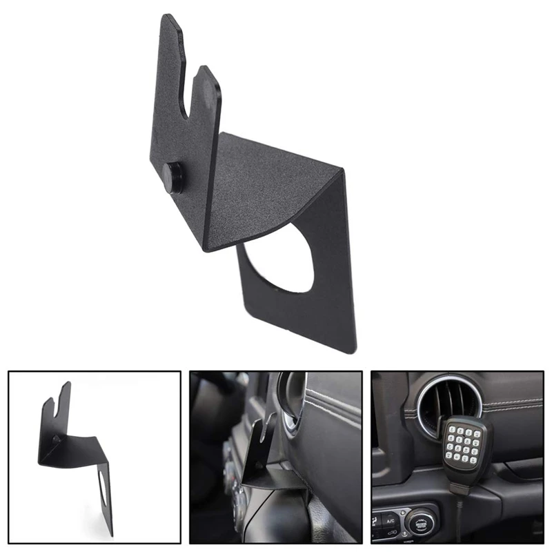 Cb Mic Holder Mount Hand Held Microphone Radio Walkie Talkie Bracket Mounting for Jeep Wrangler
