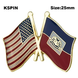 XY0543 U.S.A Friendship Country Flag Badge Flag Brooch National Flag Lapel Pin International Travel Pins Collections - Цвет: XY0543