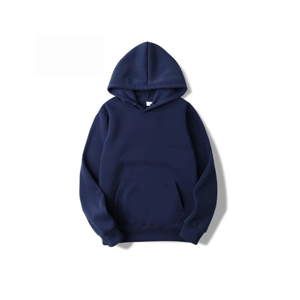Long Sleeve Fashion Mens Hoodies Hip Hop Sweatshirt Men's Solid Color Pullover Hooded Tracksuit Male Autumn Winter Fleece Hoody