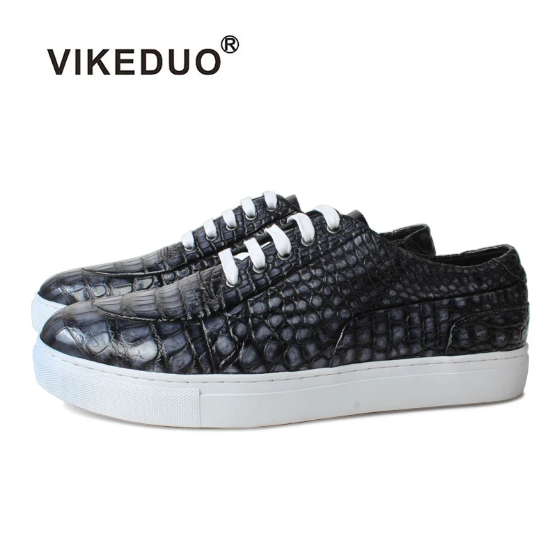 Черный Vikeduo eckz крокодильские кроссовки стиль Райдер стеффреттен франки паттина Кари руль manschuh зима Челси zapatos - Цвет: Черный