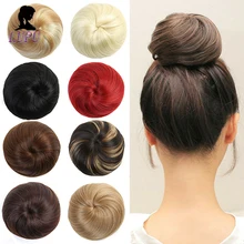 LUPU пончик-шиньон, короткие синтетические волосы для наращивания, заколка для волос, булочка, Пончик, Роликовые шиньоны, термостойкие, коричневые, светлые, для женщин