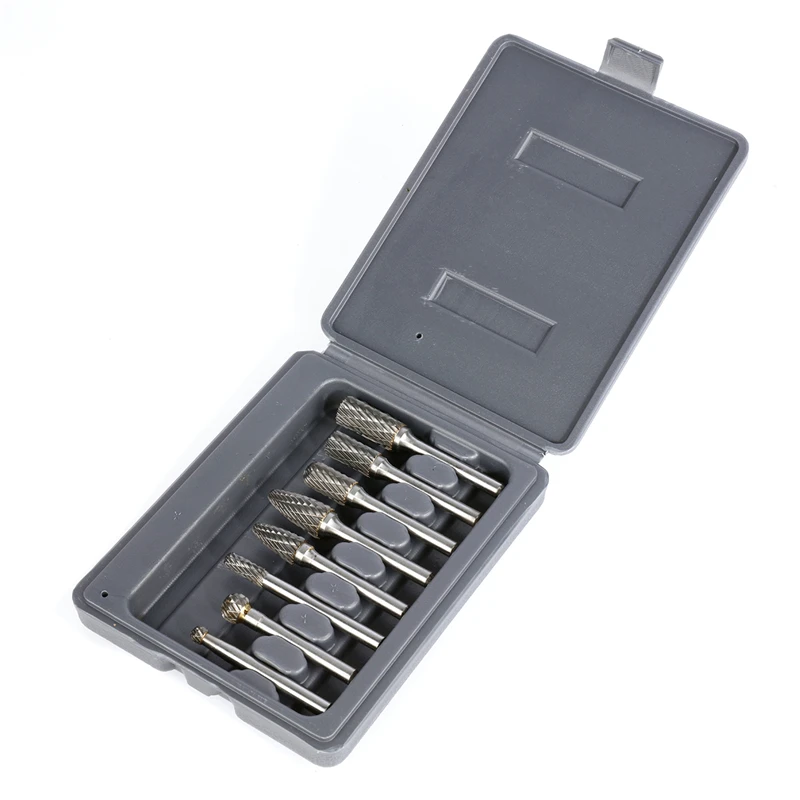

8Pcs/Set Tungsten Steel Grinding Head Engraving Tool Set Grinder 6mm Shank Drill Bits Rotary File Polishing Drill Bits
