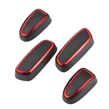

4Pcs Car Seat Adjustment Switch Knob Cover Trim for Land Range Rover Sport Evoque (Red)