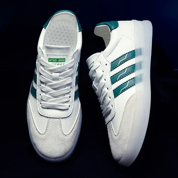 

Sports and Leisure Muffin sole, small white shoes, three stripes, casual shoes, men's new