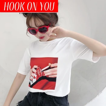 

Net red with the same smoking print t-shirt female short-sleeved Harajuku students loose ulzzang wild bf street shoot T-shirt