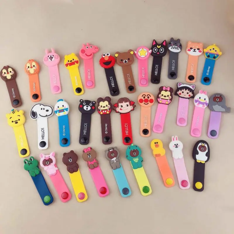 

Earphone Winder Winding Clip Cartoon Strap Type Cable Organizer Buckle Mini Portable Winder Pattern Random