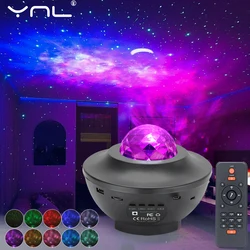 Lampe LED USB avec projecteur d'étoiles, ciel étoilé, galaxie, vagues, Bluetooth, lecteur de musique Compatible, luminaire décoratif pour chambre à coucher, cadeaux pour enfants 