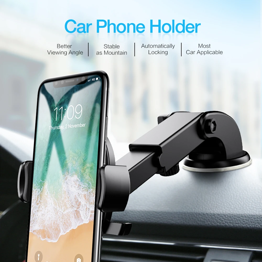 Автомобильный держатель для телефона RAXFLY iPhone 11 Pro Max XR Универсальный samsung S9 Note 10