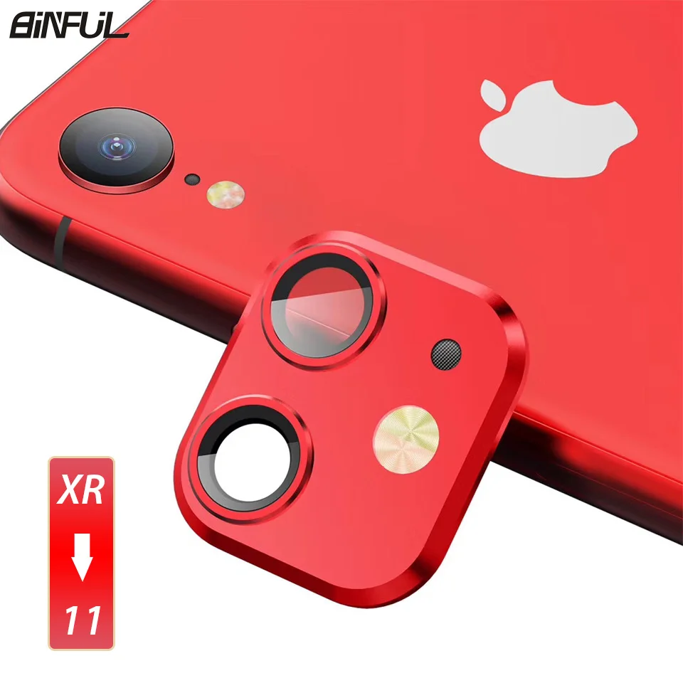 For iPhone XR X R Camera Lens Cover Seconds Change for Iphone 11 Case Modified Tempered Glass Camera Protector Len for Iphone XR