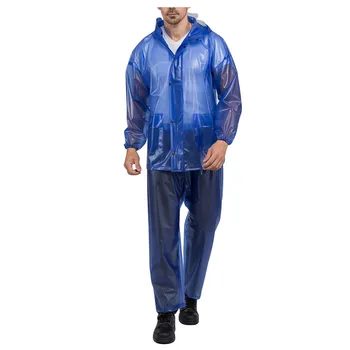 

Raincoat EVA Unisex Raincoat Split Solid Two Piece Suit Prevention Thickened Waterproof Rain Poncho Dustproof Hoodie Rainwear