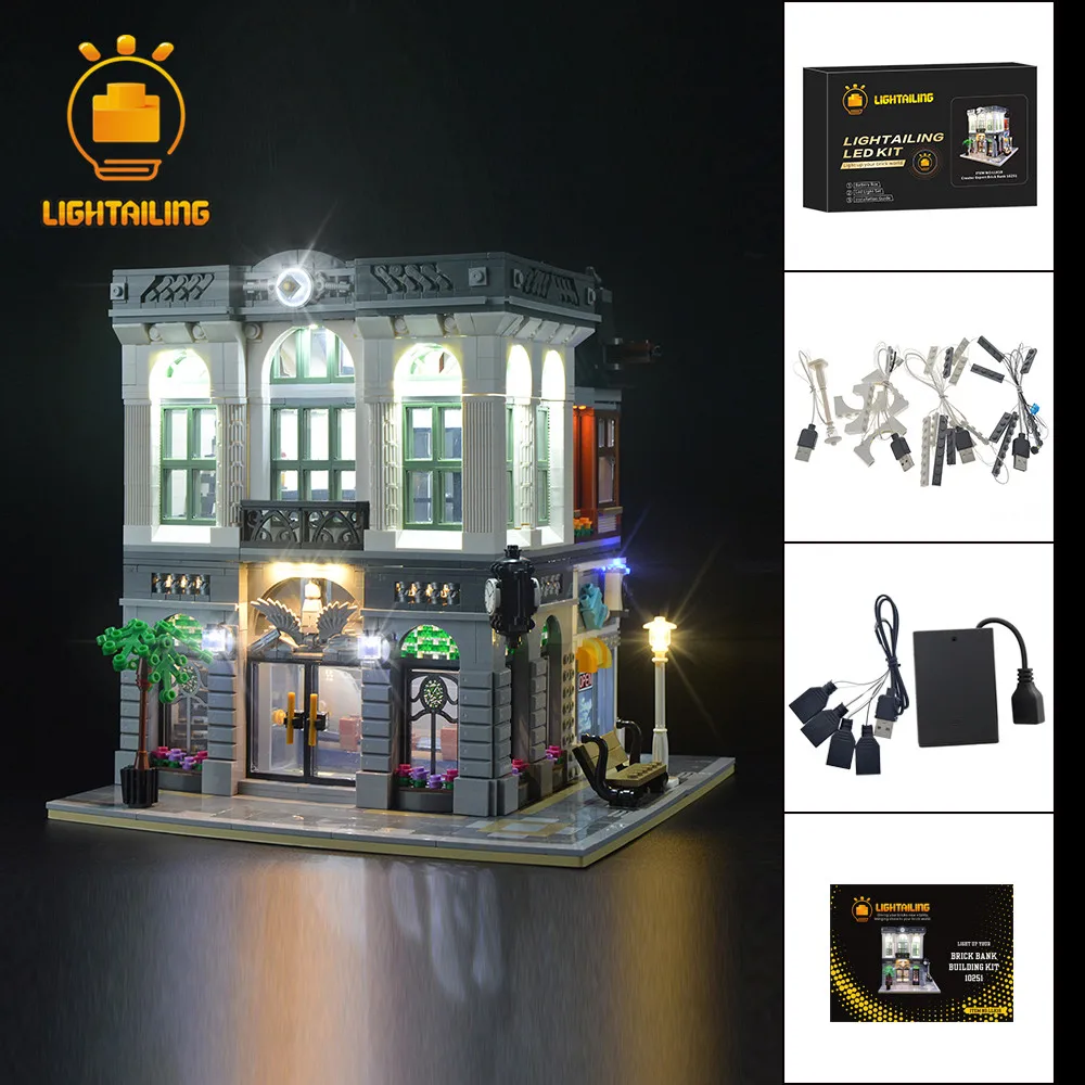 Blocos de Construção Kit para o Criador Compatível com 10251 Lightailing Light Tijolo Banco Conjunto Iluminação 15001 Led up