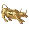 100% Brass Bull Wall Street Cattle Sculpture Copper Cow Statue Mascot Exquisite Crafts Ornament Office Decoration Business Gift ► Photo 3/6